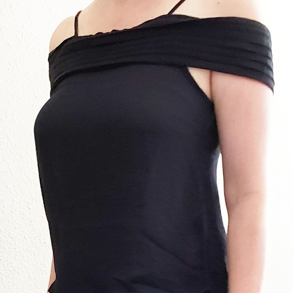 Chiffon off the shoulder sheer top